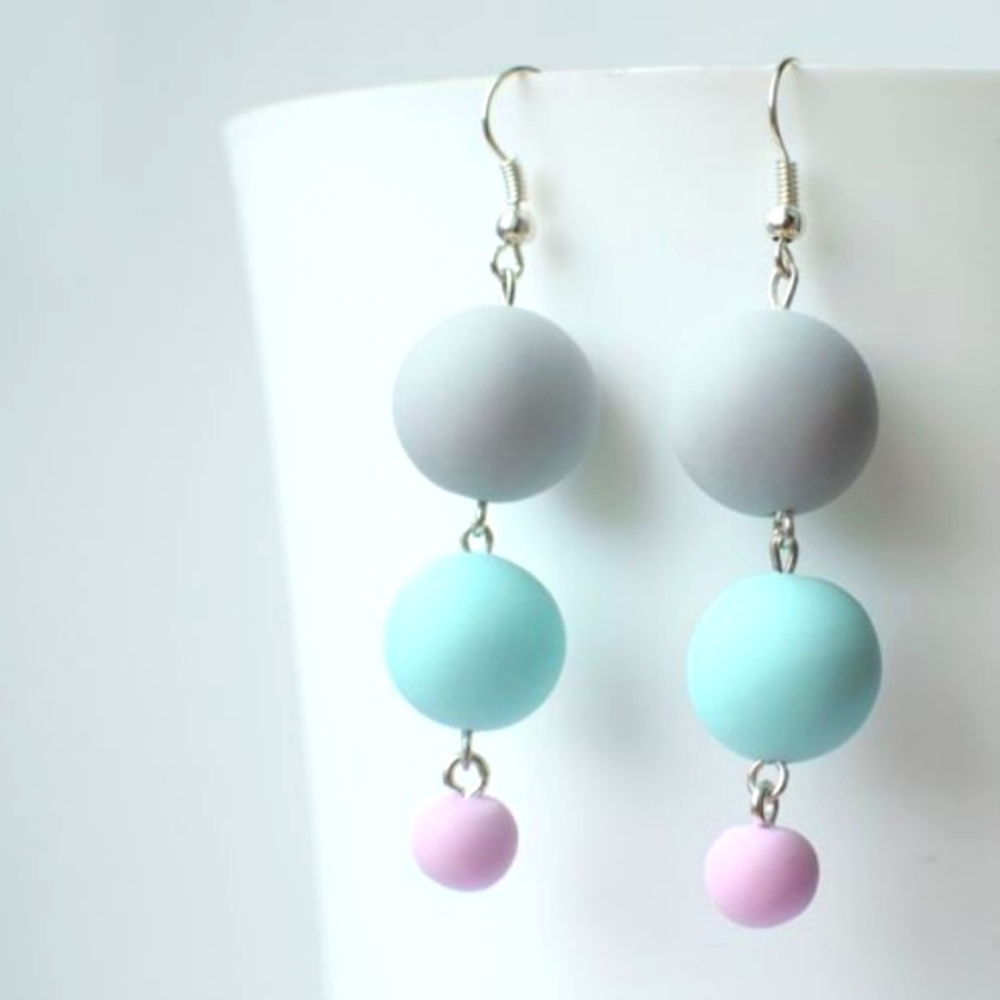 Ball Drop Pastel Earrings